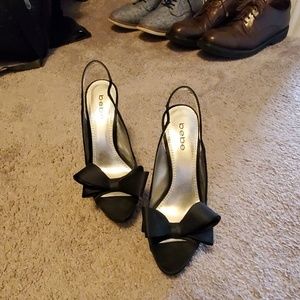 Sexy Bebe satin platform stilettos